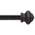 Thestoa Splicing Curtain Rods for Windows 30-46 Inch, 5/8" Diameter Black Curtain Rods 2 pack for Bedroom, Living Room, Outdoor
