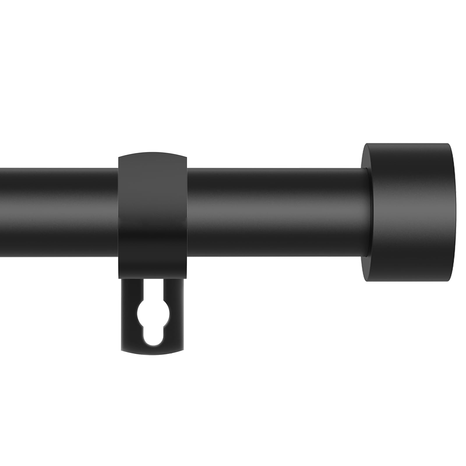 Black Curtain Rods for Windows 28 to 48 Inch,2 Pack 5/8 Inch Diameter Small Curtain Rod Set,Heavy Duty Drapery Rods with Brackets for Bedroom, Living Room, Kitchen,Patio