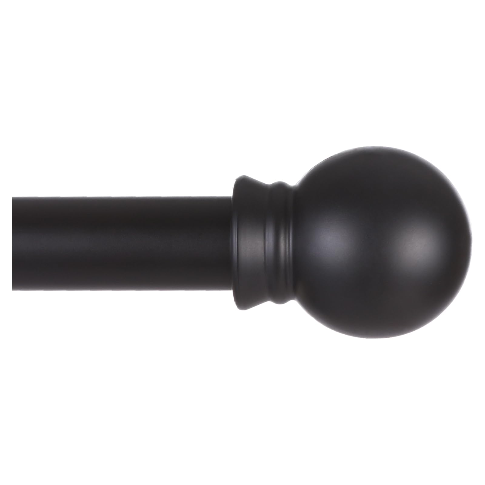 Thestoa 2 pack Black Curtain Rods for Windows 48 to 92 inch, Adjusts Length by Splicing, 5/8" Diameter Matte Black Small Curtain Rods for Bedroom, Living Room, Kitchen, Outdoor, Farmhouse
