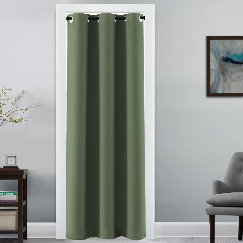 H.VERSAILTEX Blackout Patio Curtains 100 x 96 Inches for Sliding Door Extral Wide Blackout Curtain Panels Thermal Insulated Room Divider - Grommet Top, 8' Tall by 8.5' Wide - Jet Black