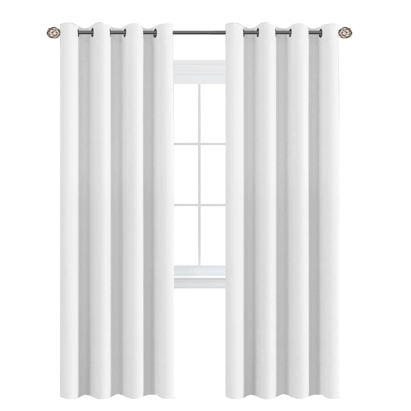 H.VERSAILTEX Blackout Patio Curtains 100 x 96 Inches for Sliding Door Extral Wide Blackout Curtain Panels Thermal Insulated Room Divider - Grommet Top, 8' Tall by 8.5' Wide - Jet Black