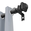 Curtain Rods for Windows 2 Pack 36-48 inch, 5/8 inch Matte Black Curtain Rod with Brackets Adjustable by Splicing for Bedroom Kitchen Study Living Room