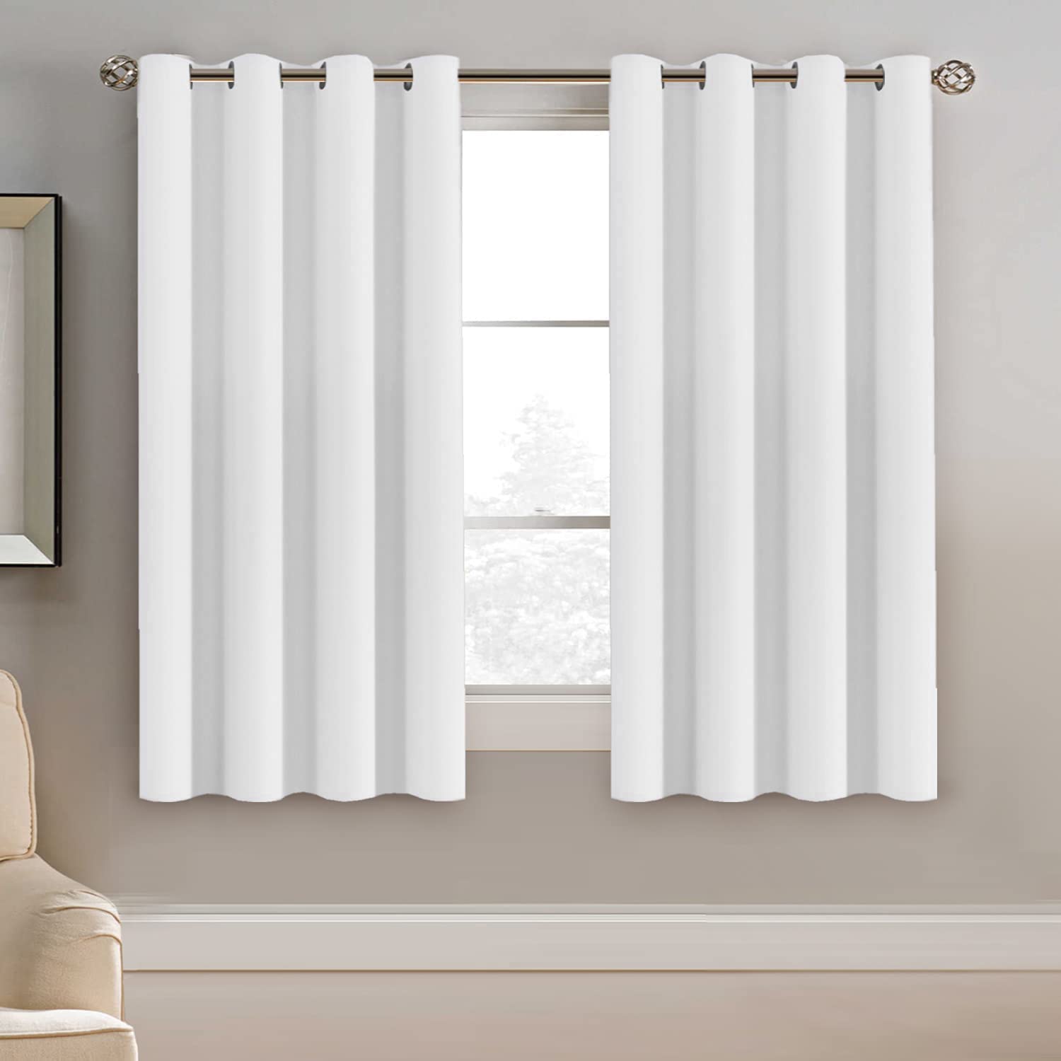 H.VERSAILTEX Blackout Patio Curtains 100 x 96 Inches for Sliding Door Extral Wide Blackout Curtain Panels Thermal Insulated Room Divider - Grommet Top, 8' Tall by 8.5' Wide - Jet Black