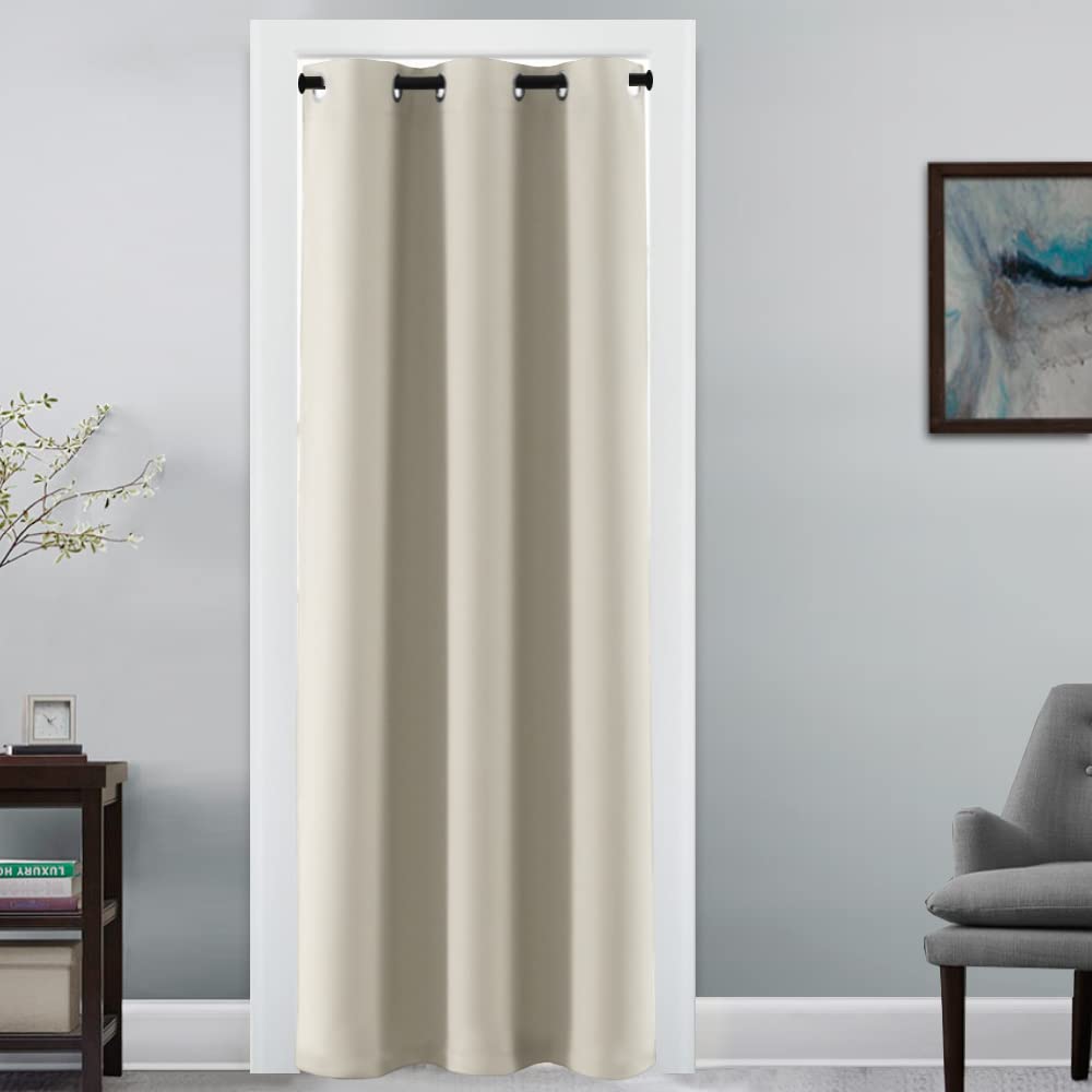 H.VERSAILTEX Blackout Patio Curtains 100 x 96 Inches for Sliding Door Extral Wide Blackout Curtain Panels Thermal Insulated Room Divider - Grommet Top, 8' Tall by 8.5' Wide - Jet Black