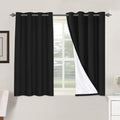 H.VERSAILTEX 100% Blackout Curtains Ivory, Linen Blackout Curtains 96 inch Curtains 2 Panel Set, Elegant Curtain for Bedroom Grommet Drapes for Living Room