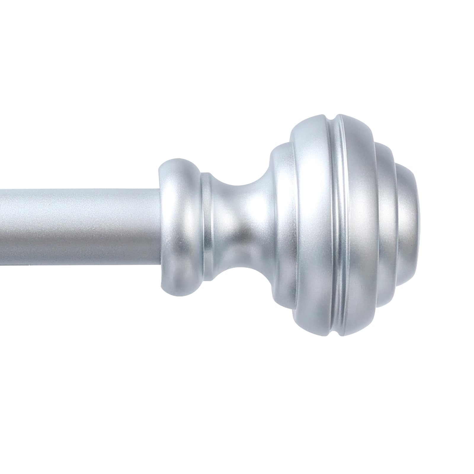 Curtain Rods for Windows 48-84 inch,3/4 inch Heavy Duty Adjustable Decorative Curtain Rod with Modern Finials,2 Pack Window Rods for Bedroom, Living Room,Patio and Kitchen