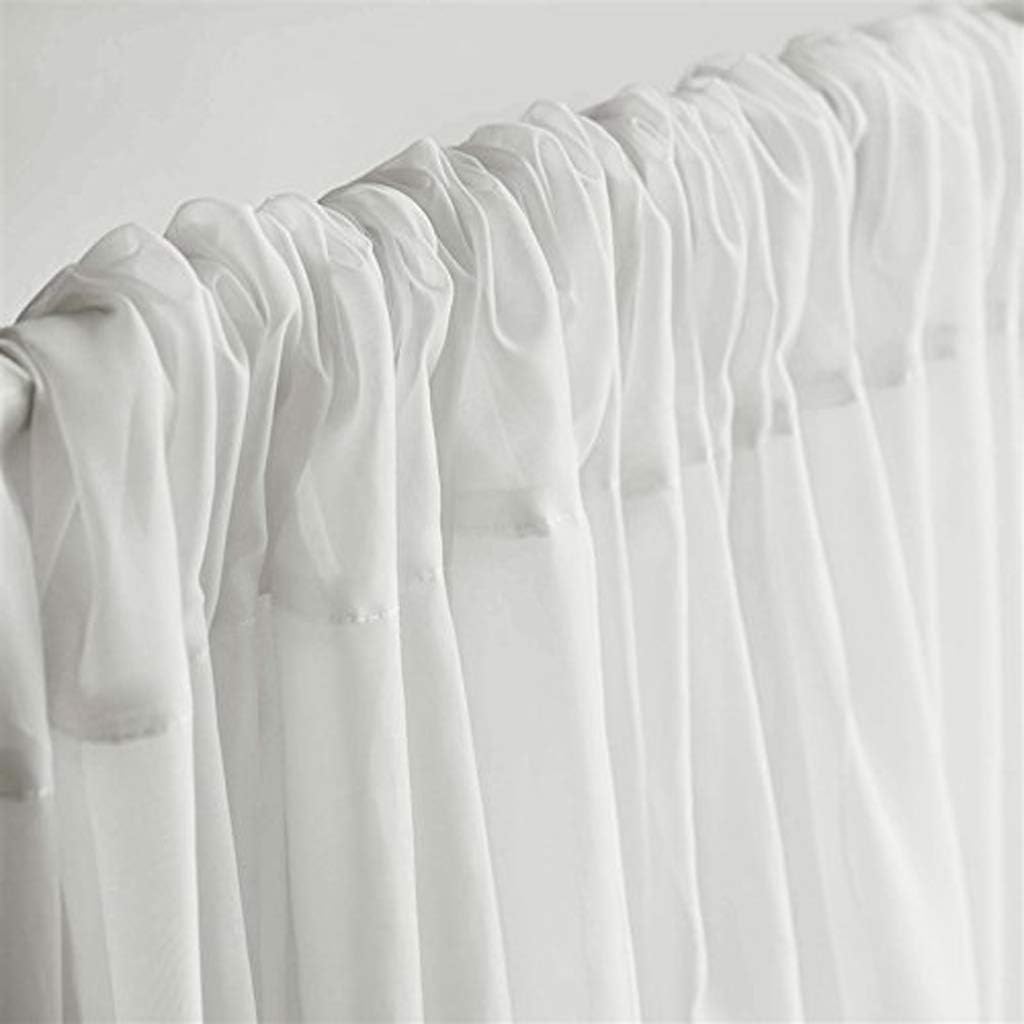 AK TRADING CO. 120" Wide (10Ft Wide) IFR Sheer Voile Drape Panels for Backdrop, Wedding Events, Ceiling Drapes, Event Masking, & Decor - Select from 6ft to 50ft Length. (10 feet x 16 feet, White)