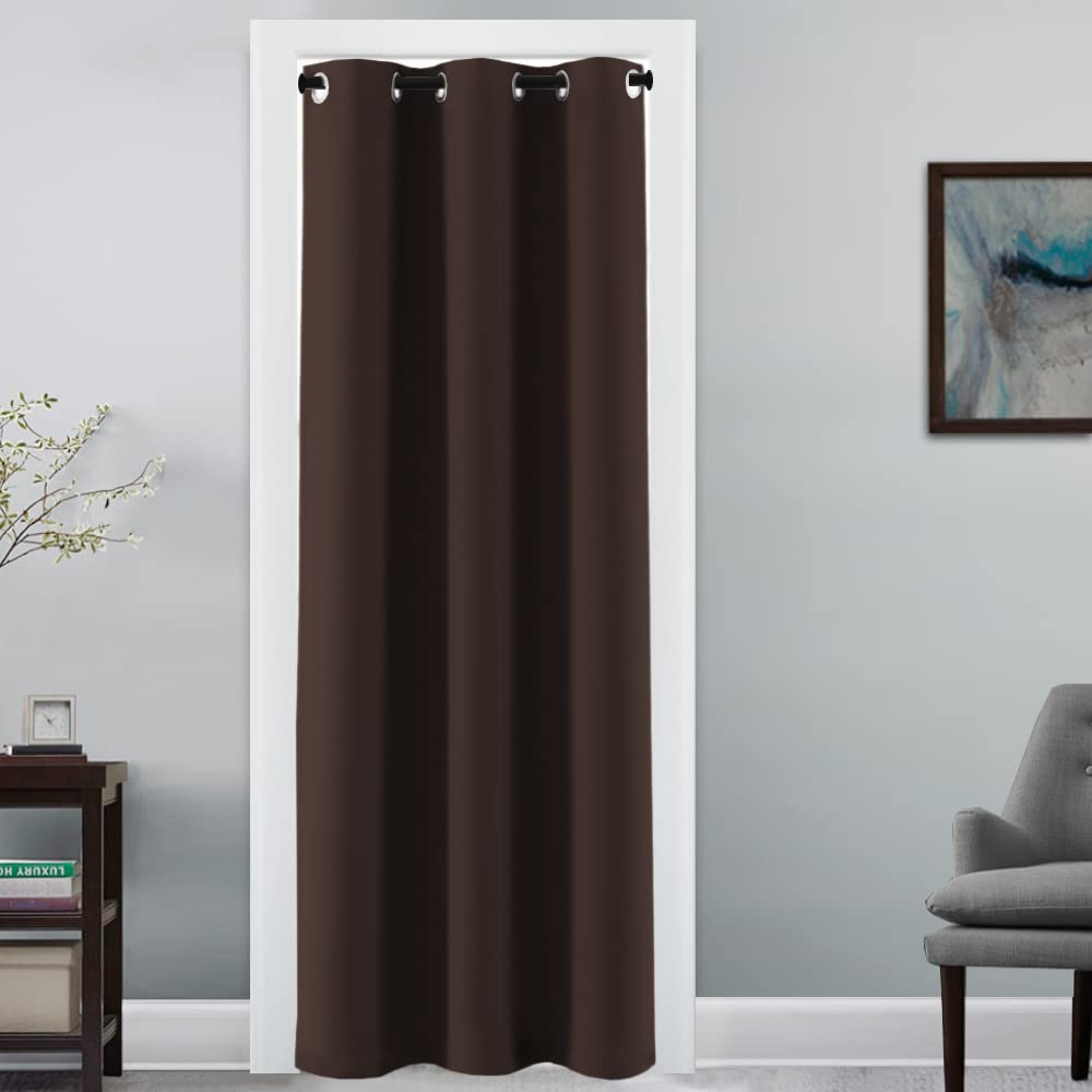 H.VERSAILTEX Blackout Patio Curtains 100 x 96 Inches for Sliding Door Extral Wide Blackout Curtain Panels Thermal Insulated Room Divider - Grommet Top, 8' Tall by 8.5' Wide - Jet Black