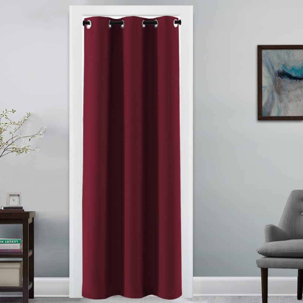 H.VERSAILTEX Blackout Patio Curtains 100 x 96 Inches for Sliding Door Extral Wide Blackout Curtain Panels Thermal Insulated Room Divider - Grommet Top, 8' Tall by 8.5' Wide - Jet Black