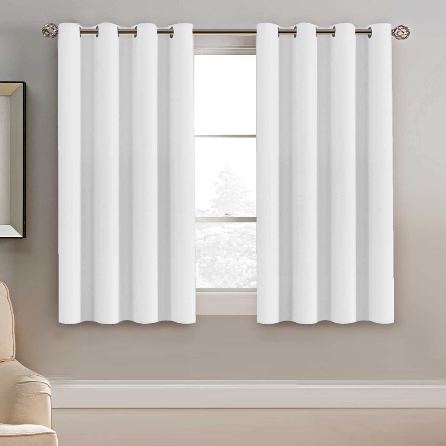 H.VERSAILTEX Blackout Patio Curtains 100 x 96 Inches for Sliding Door Extral Wide Blackout Curtain Panels Thermal Insulated Room Divider - Grommet Top, 8' Tall by 8.5' Wide - Jet Black