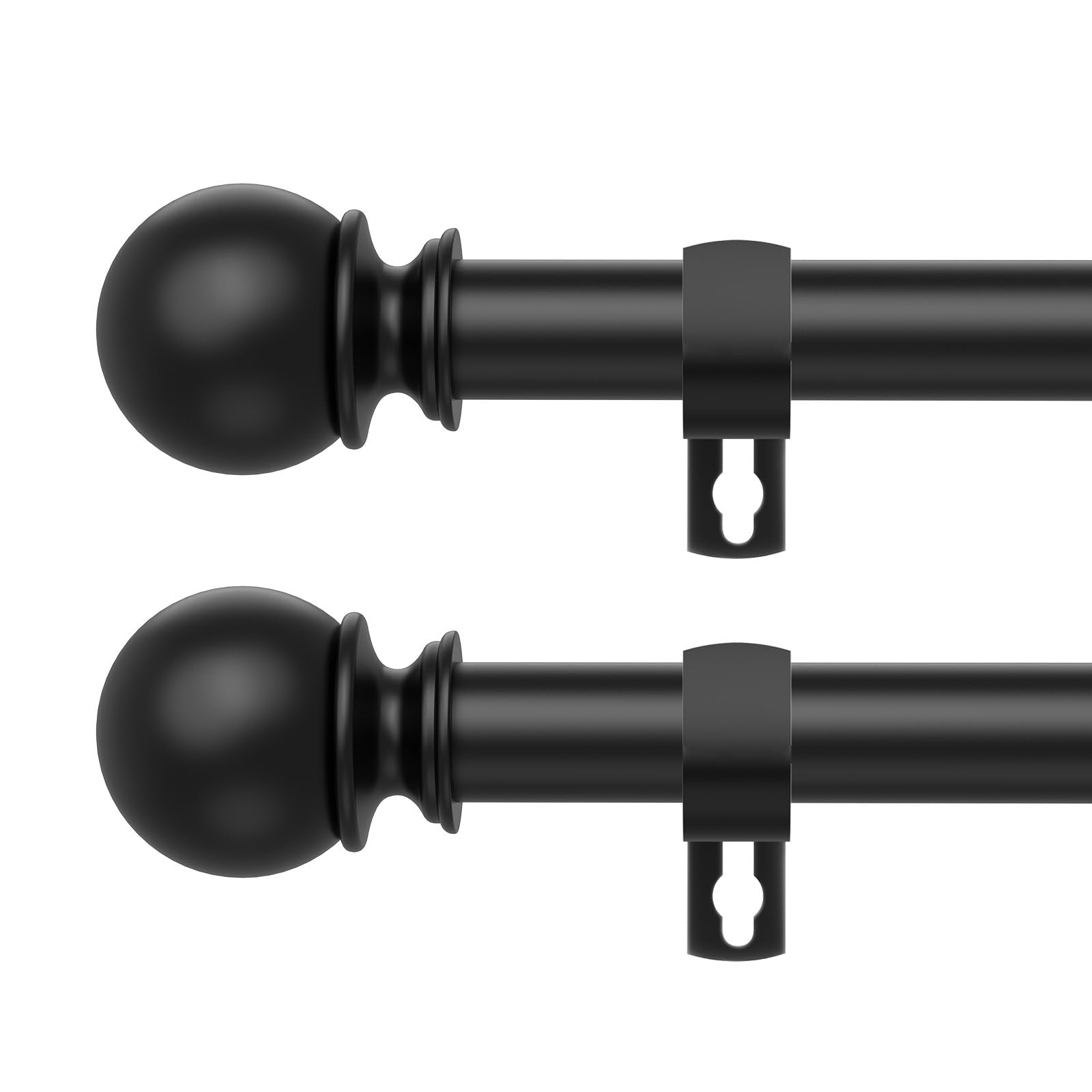 Gold Curtain Rod for Windows 28 to 48 Inch,2 Pack 5/8 Inch Diameter Adjustable Rod With Brackets,Heavy Duty Easy to Install Outdoor Curtain Rods for Bedroom,Patio