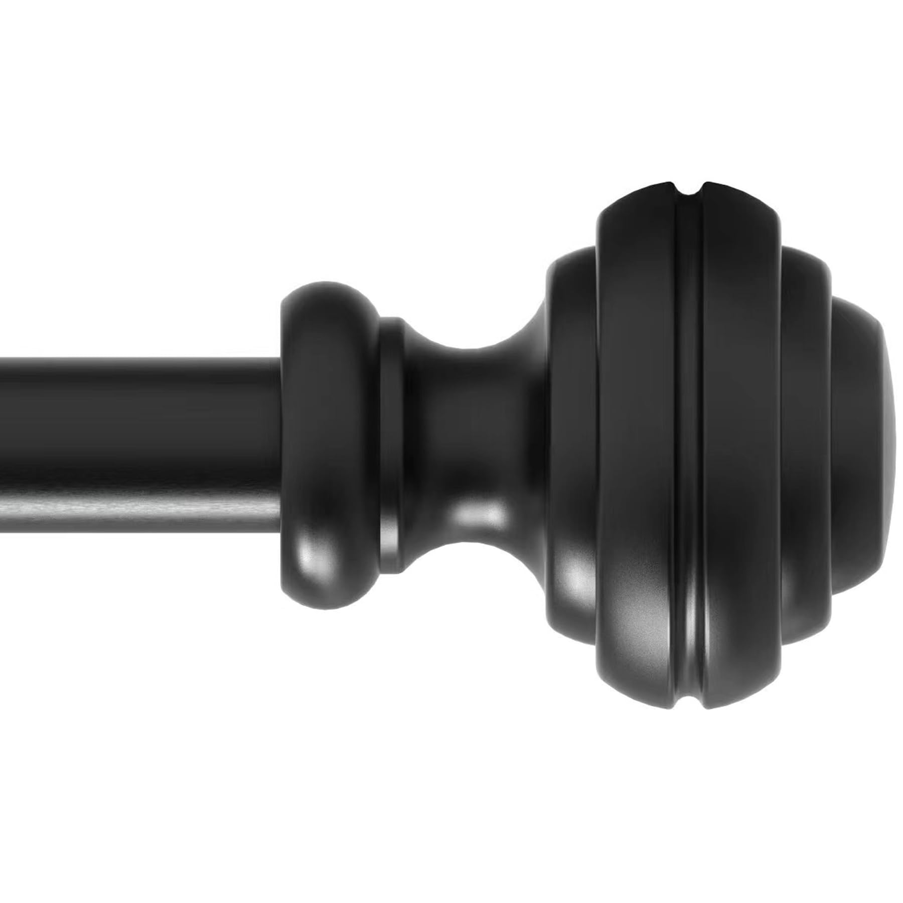 Curtain Rods for Windows 48-84 inch,3/4 inch Heavy Duty Adjustable Decorative Curtain Rod with Modern Finials,2 Pack Window Rods for Bedroom, Living Room,Patio and Kitchen