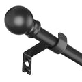 SMODBRODRE 2 Pack Curtain Rods for Window 32 and 48, Black 5/8 inch Splicing Single Window Curtain Rod Set with Brackets