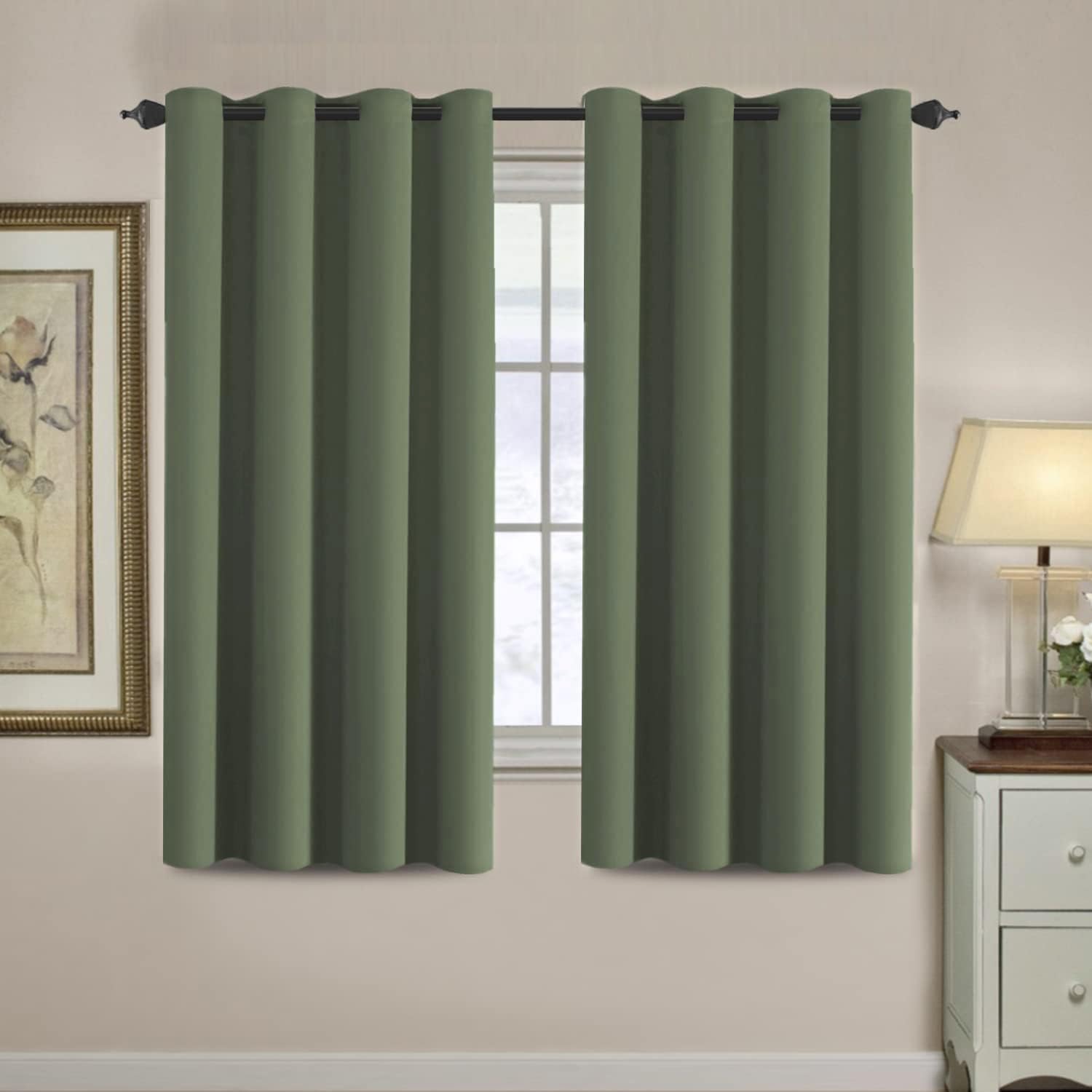 H.VERSAILTEX Blackout Patio Curtains 100 x 96 Inches for Sliding Door Extral Wide Blackout Curtain Panels Thermal Insulated Room Divider - Grommet Top, 8' Tall by 8.5' Wide - Jet Black