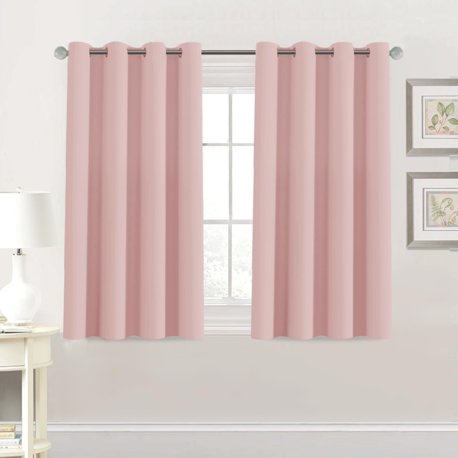 H.VERSAILTEX Blackout Patio Curtains 100 x 96 Inches for Sliding Door Extral Wide Blackout Curtain Panels Thermal Insulated Room Divider - Grommet Top, 8' Tall by 8.5' Wide - Jet Black