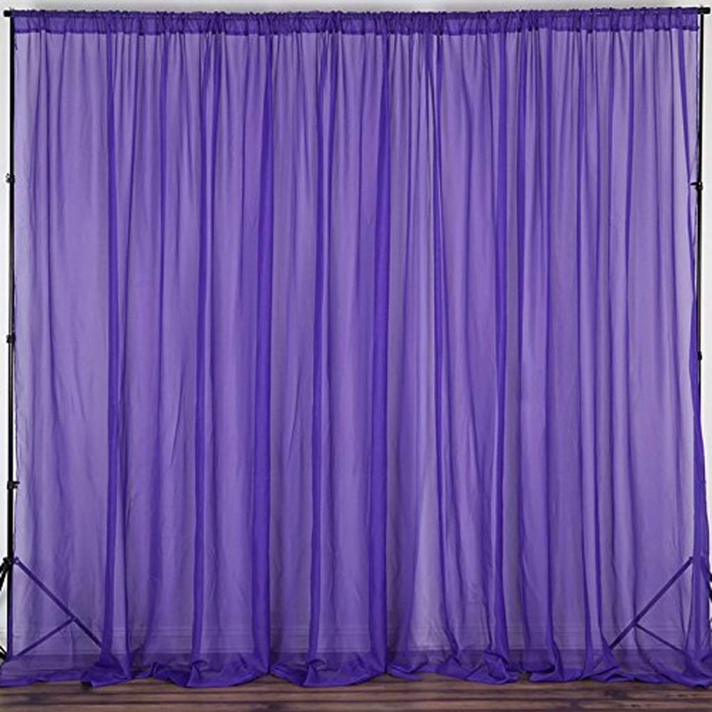 AK TRADING CO. 120" Wide (10Ft Wide) IFR Sheer Voile Drape Panels for Backdrop, Wedding Events, Ceiling Drapes, Event Masking, & Decor - Select from 6ft to 50ft Length. (10 feet x 16 feet, White)
