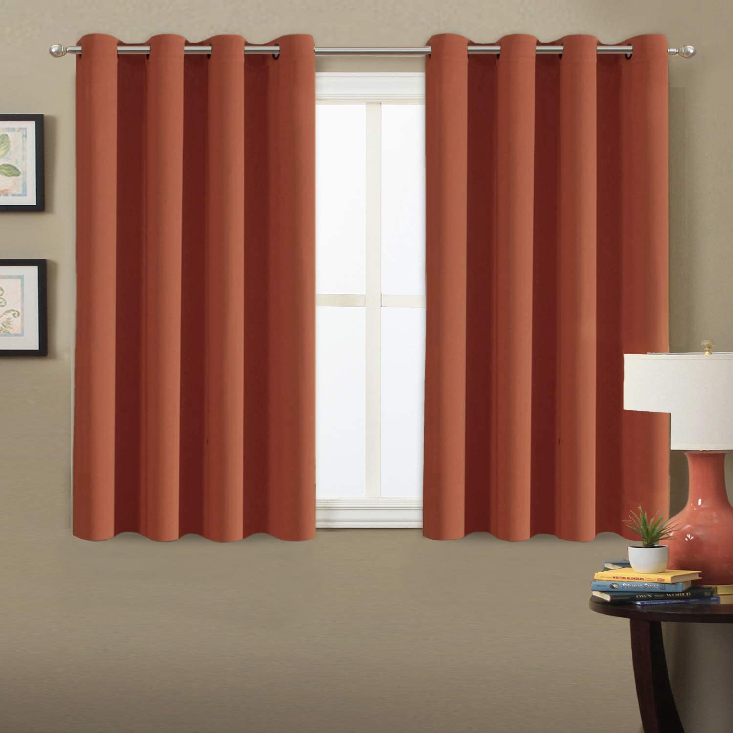 H.VERSAILTEX Blackout Patio Curtains 100 x 96 Inches for Sliding Door Extral Wide Blackout Curtain Panels Thermal Insulated Room Divider - Grommet Top, 8' Tall by 8.5' Wide - Jet Black