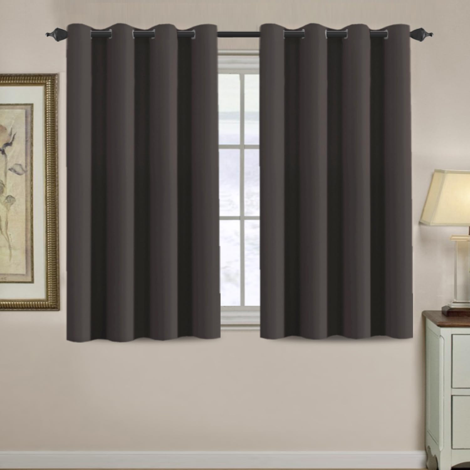 H.VERSAILTEX Blackout Patio Curtains 100 x 96 Inches for Sliding Door Extral Wide Blackout Curtain Panels Thermal Insulated Room Divider - Grommet Top, 8' Tall by 8.5' Wide - Jet Black
