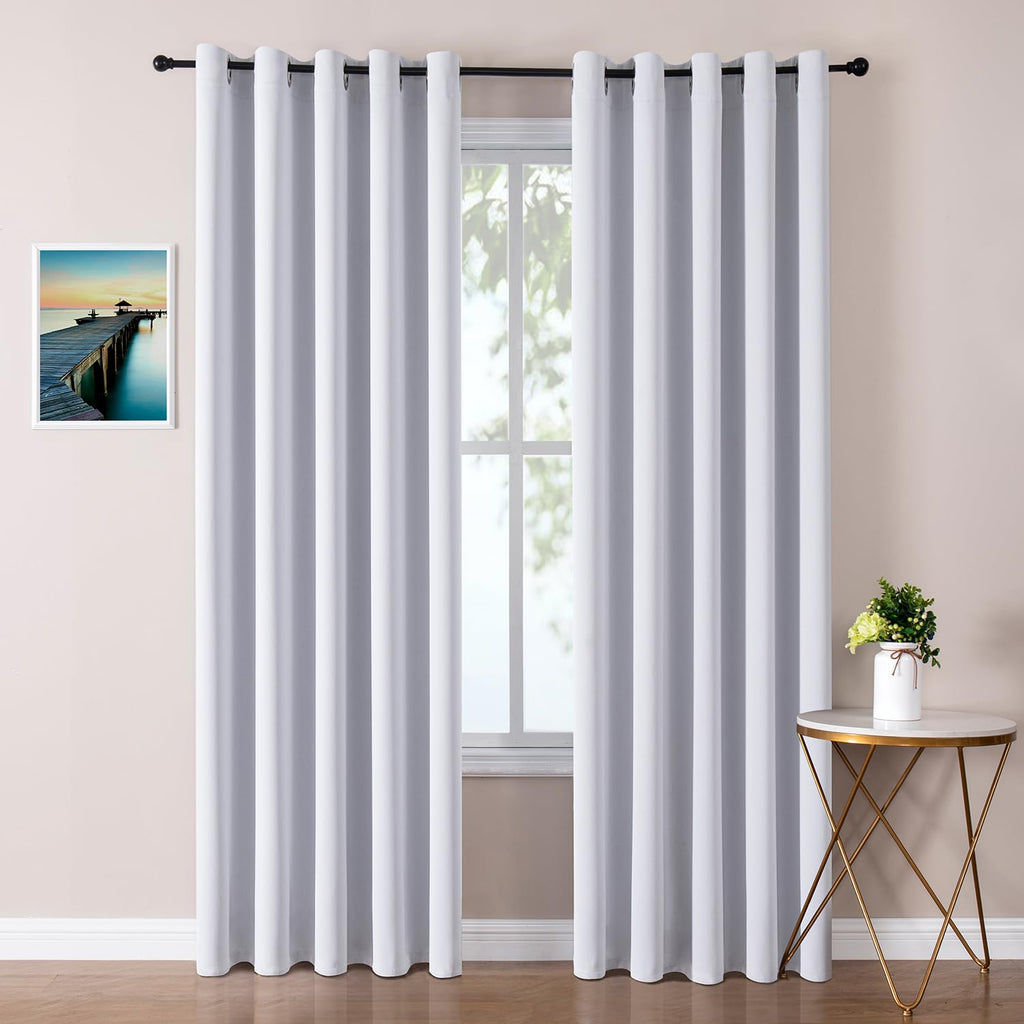 ChrisDowa Grommet Blackout Curtains for Bedroom and Living Room - 2 Panels Set Thermal Insulated Room Darkening Curtains (Dark Grey, 42 x 63 Inch)