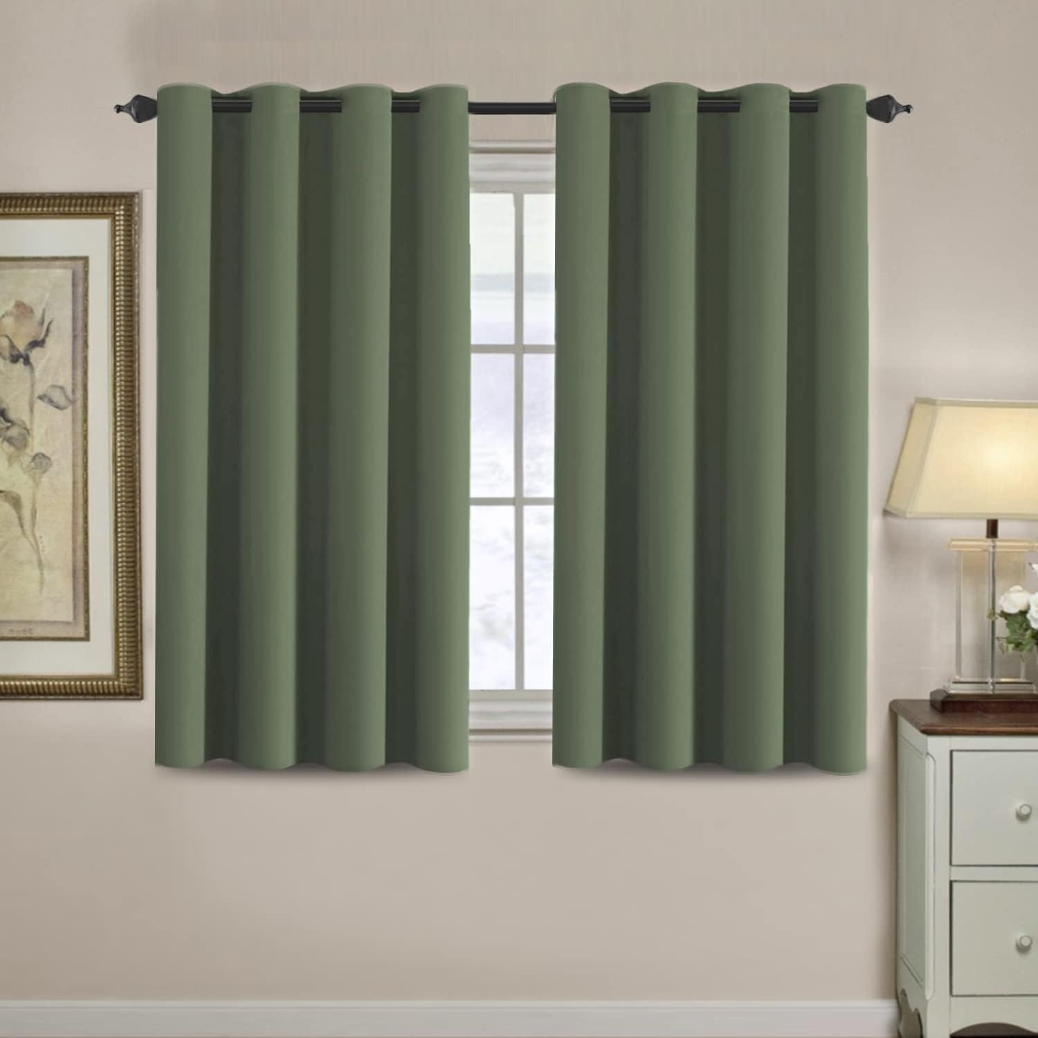 H.VERSAILTEX Blackout Patio Curtains 100 x 96 Inches for Sliding Door Extral Wide Blackout Curtain Panels Thermal Insulated Room Divider - Grommet Top, 8' Tall by 8.5' Wide - Jet Black