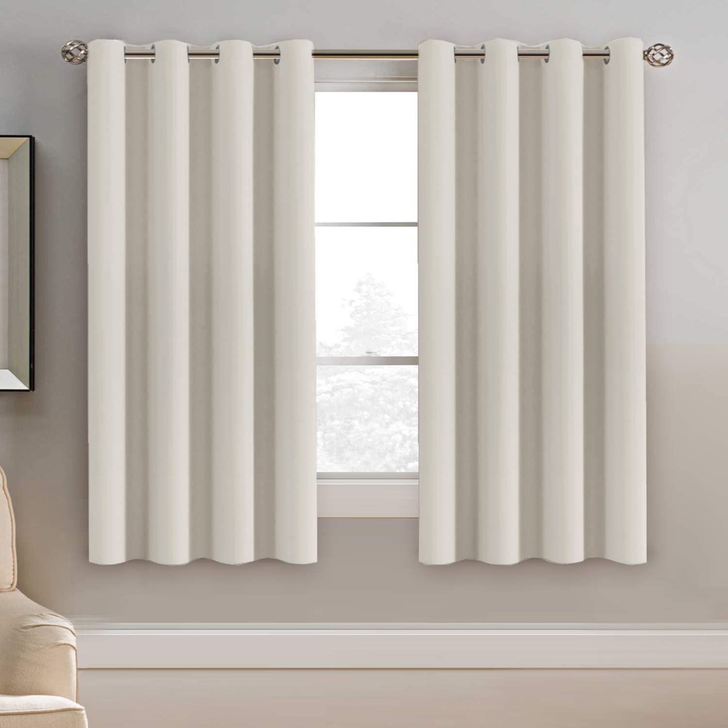 H.VERSAILTEX Blackout Patio Curtains 100 x 96 Inches for Sliding Door Extral Wide Blackout Curtain Panels Thermal Insulated Room Divider - Grommet Top, 8' Tall by 8.5' Wide - Jet Black