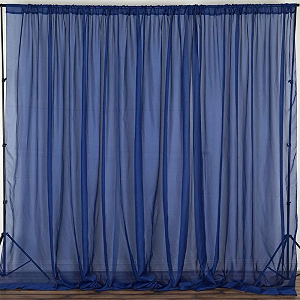 AK TRADING CO. 120" Wide (10Ft Wide) IFR Sheer Voile Drape Panels for Backdrop, Wedding Events, Ceiling Drapes, Event Masking, & Decor - Select from 6ft to 50ft Length. (10 feet x 16 feet, White)
