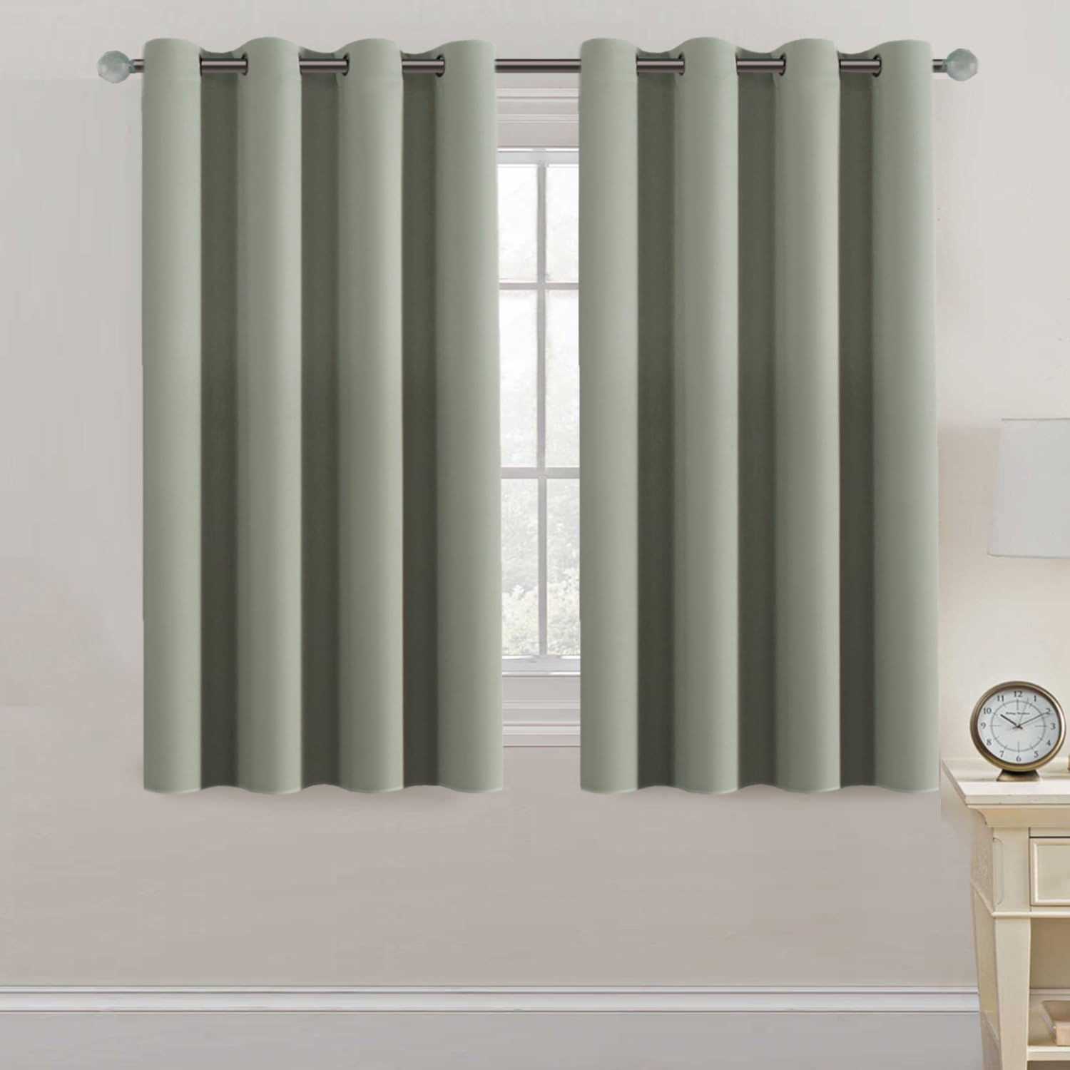 H.VERSAILTEX Blackout Patio Curtains 100 x 96 Inches for Sliding Door Extral Wide Blackout Curtain Panels Thermal Insulated Room Divider - Grommet Top, 8' Tall by 8.5' Wide - Jet Black
