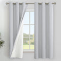 YoungsTex Linen Blackout Curtains 63 Inches Long for Bedroom, Room Darkening Window Drapes with Grommet Thermal Insulated Black Out for Living Room, 2 Panels, 52 X 63 Inch