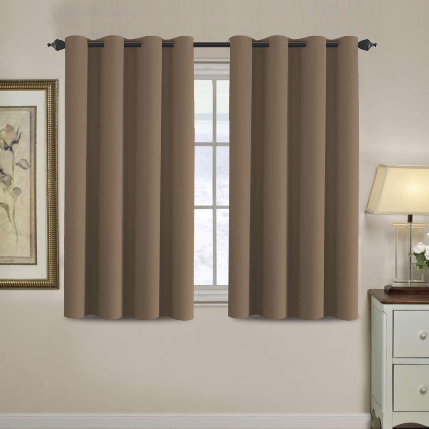 H.VERSAILTEX Blackout Patio Curtains 100 x 96 Inches for Sliding Door Extral Wide Blackout Curtain Panels Thermal Insulated Room Divider - Grommet Top, 8' Tall by 8.5' Wide - Jet Black