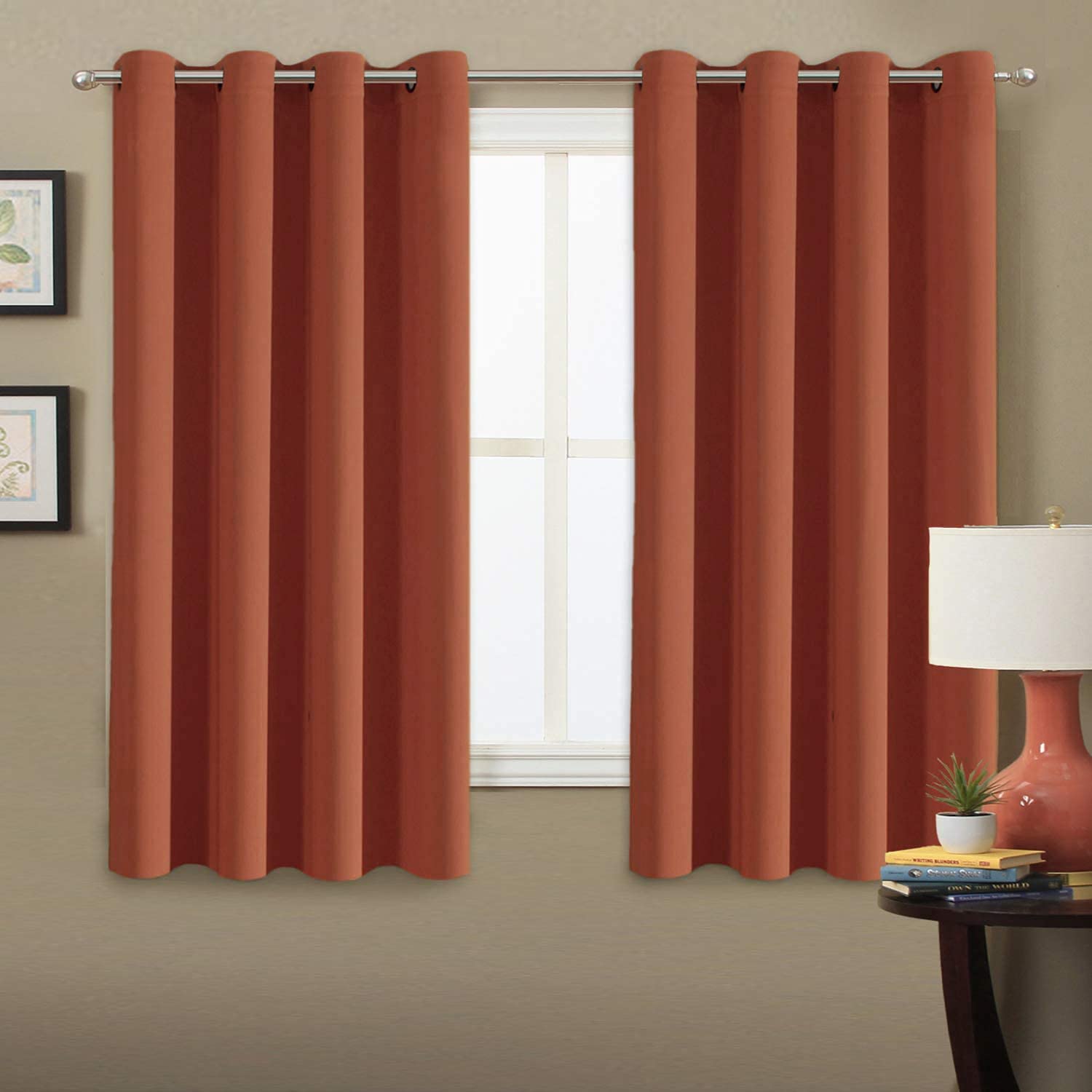 H.VERSAILTEX Blackout Patio Curtains 100 x 96 Inches for Sliding Door Extral Wide Blackout Curtain Panels Thermal Insulated Room Divider - Grommet Top, 8' Tall by 8.5' Wide - Jet Black