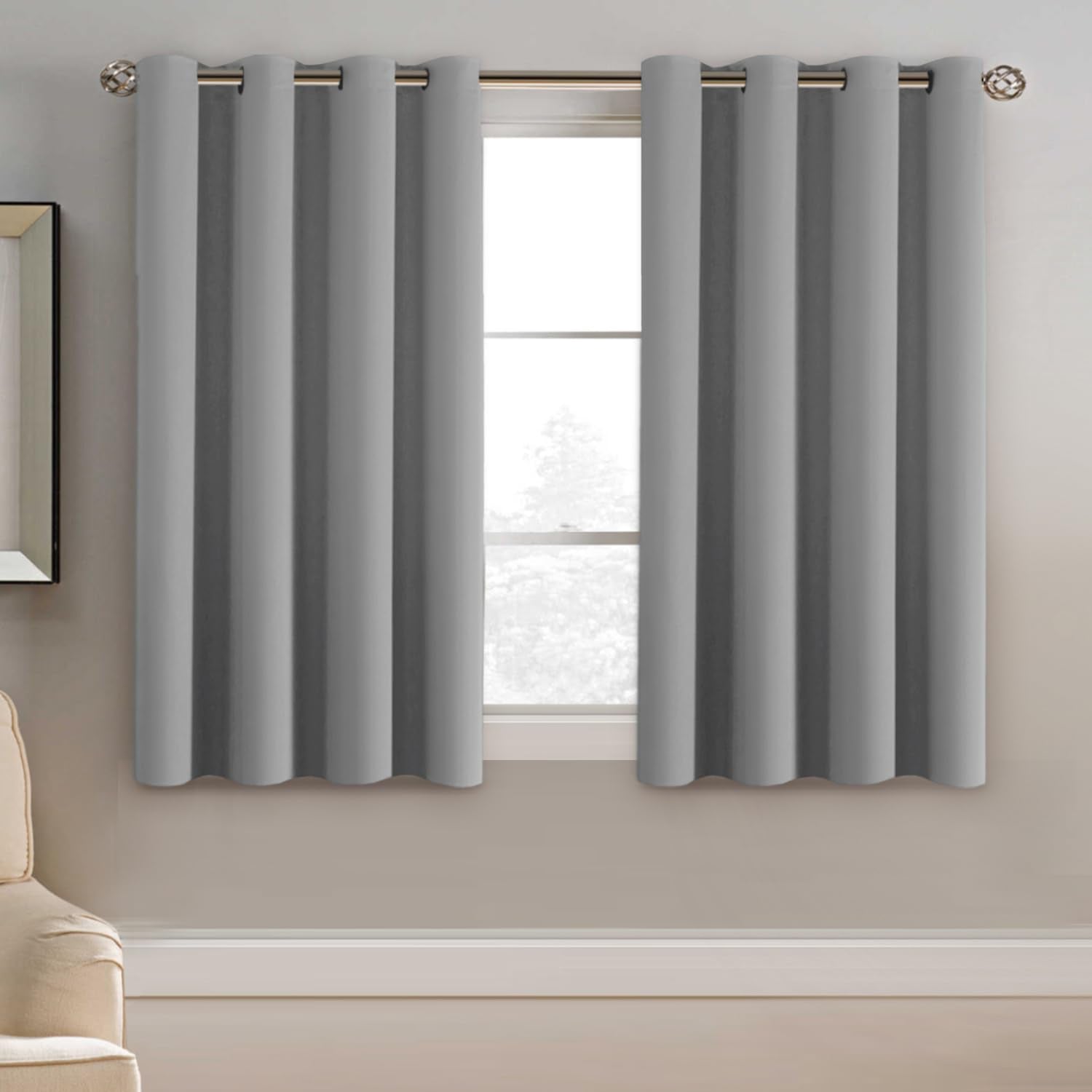 H.VERSAILTEX Blackout Patio Curtains 100 x 96 Inches for Sliding Door Extral Wide Blackout Curtain Panels Thermal Insulated Room Divider - Grommet Top, 8' Tall by 8.5' Wide - Jet Black