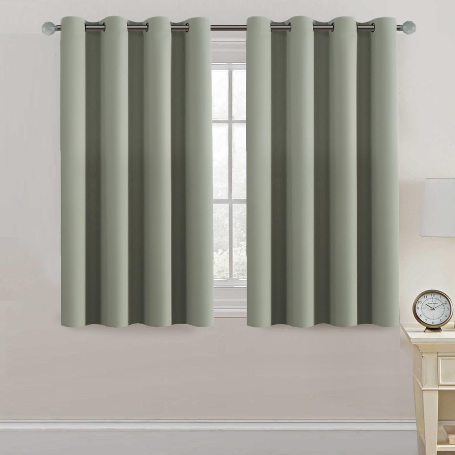 H.VERSAILTEX Blackout Patio Curtains 100 x 96 Inches for Sliding Door Extral Wide Blackout Curtain Panels Thermal Insulated Room Divider - Grommet Top, 8' Tall by 8.5' Wide - Jet Black