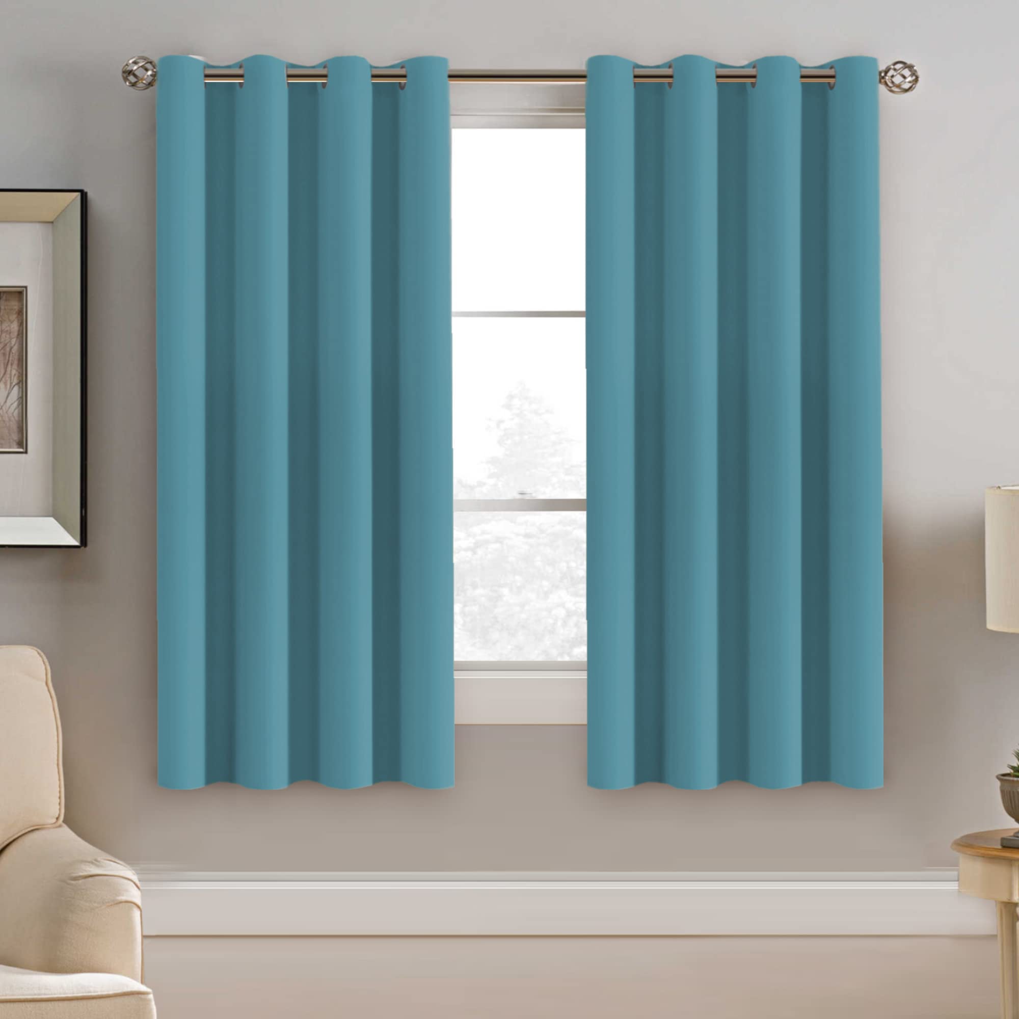 H.VERSAILTEX Blackout Patio Curtains 100 x 96 Inches for Sliding Door Extral Wide Blackout Curtain Panels Thermal Insulated Room Divider - Grommet Top, 8' Tall by 8.5' Wide - Jet Black
