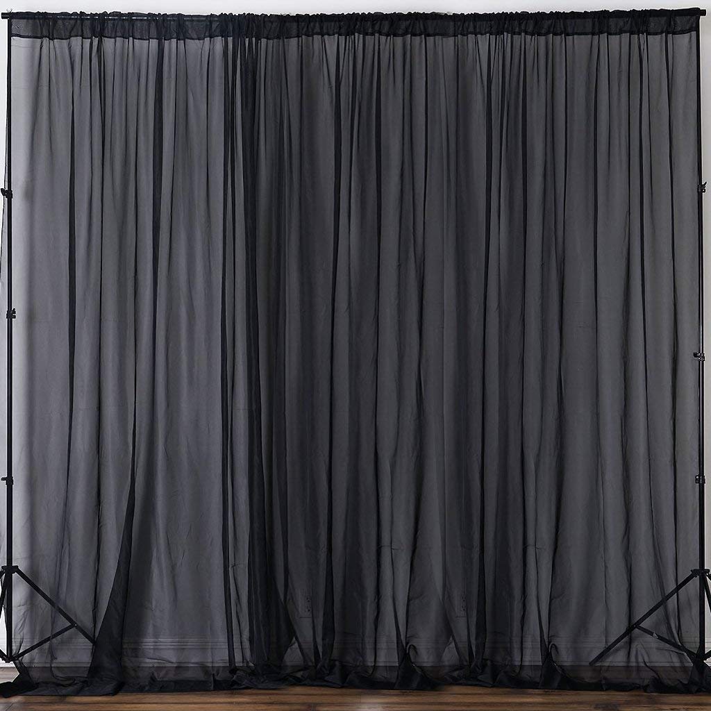 AK TRADING CO. 120" Wide (10Ft Wide) IFR Sheer Voile Drape Panels for Backdrop, Wedding Events, Ceiling Drapes, Event Masking, & Decor - Select from 6ft to 50ft Length. (10 feet x 16 feet, White)