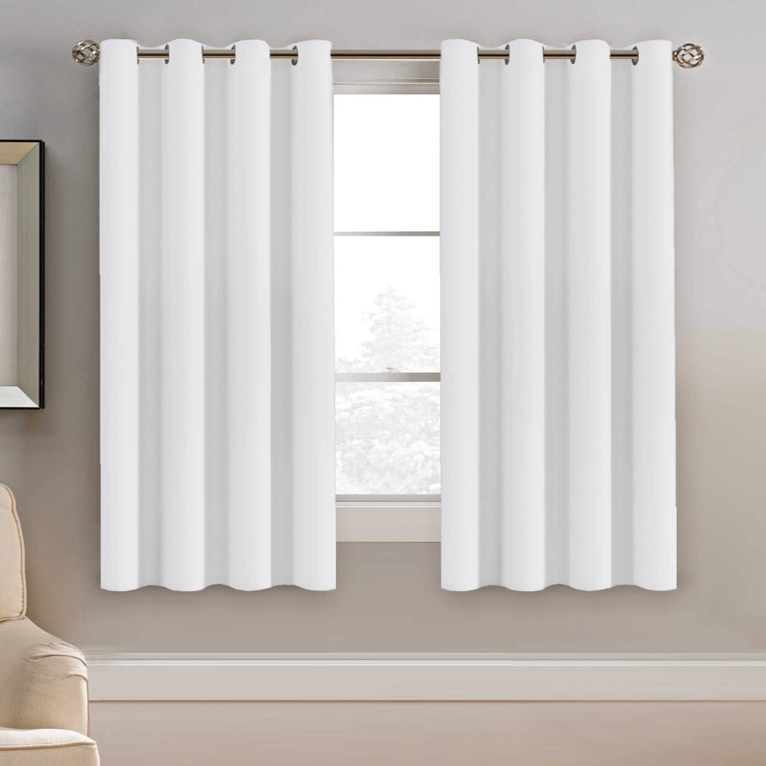 H.VERSAILTEX Blackout Patio Curtains 100 x 96 Inches for Sliding Door Extral Wide Blackout Curtain Panels Thermal Insulated Room Divider - Grommet Top, 8' Tall by 8.5' Wide - Jet Black