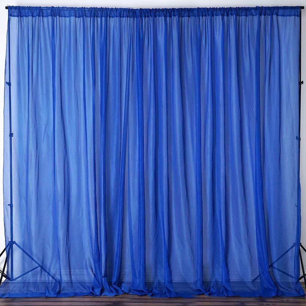 AK TRADING CO. 120" Wide (10Ft Wide) IFR Sheer Voile Drape Panels for Backdrop, Wedding Events, Ceiling Drapes, Event Masking, & Decor - Select from 6ft to 50ft Length. (10 feet x 16 feet, White)