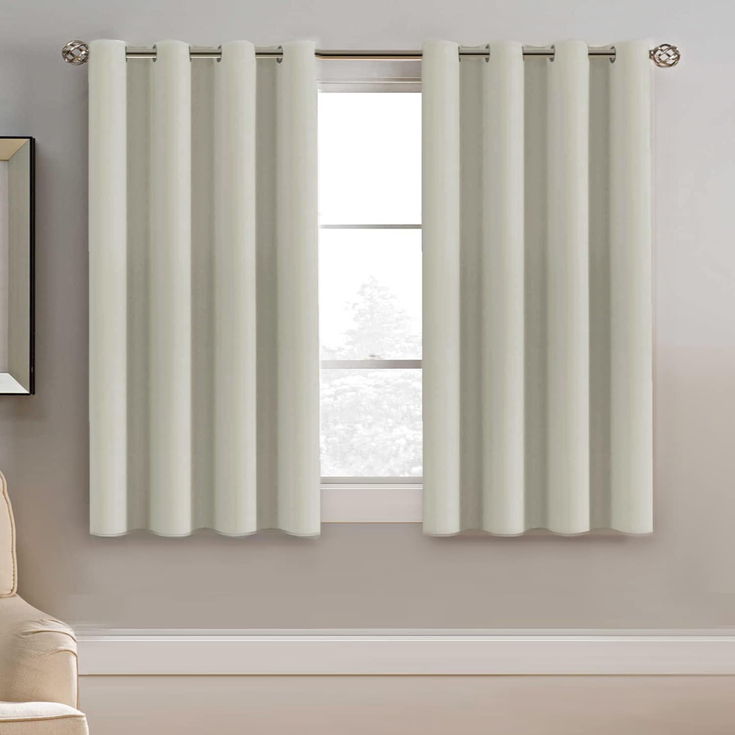 H.VERSAILTEX Blackout Patio Curtains 100 x 96 Inches for Sliding Door Extral Wide Blackout Curtain Panels Thermal Insulated Room Divider - Grommet Top, 8' Tall by 8.5' Wide - Jet Black
