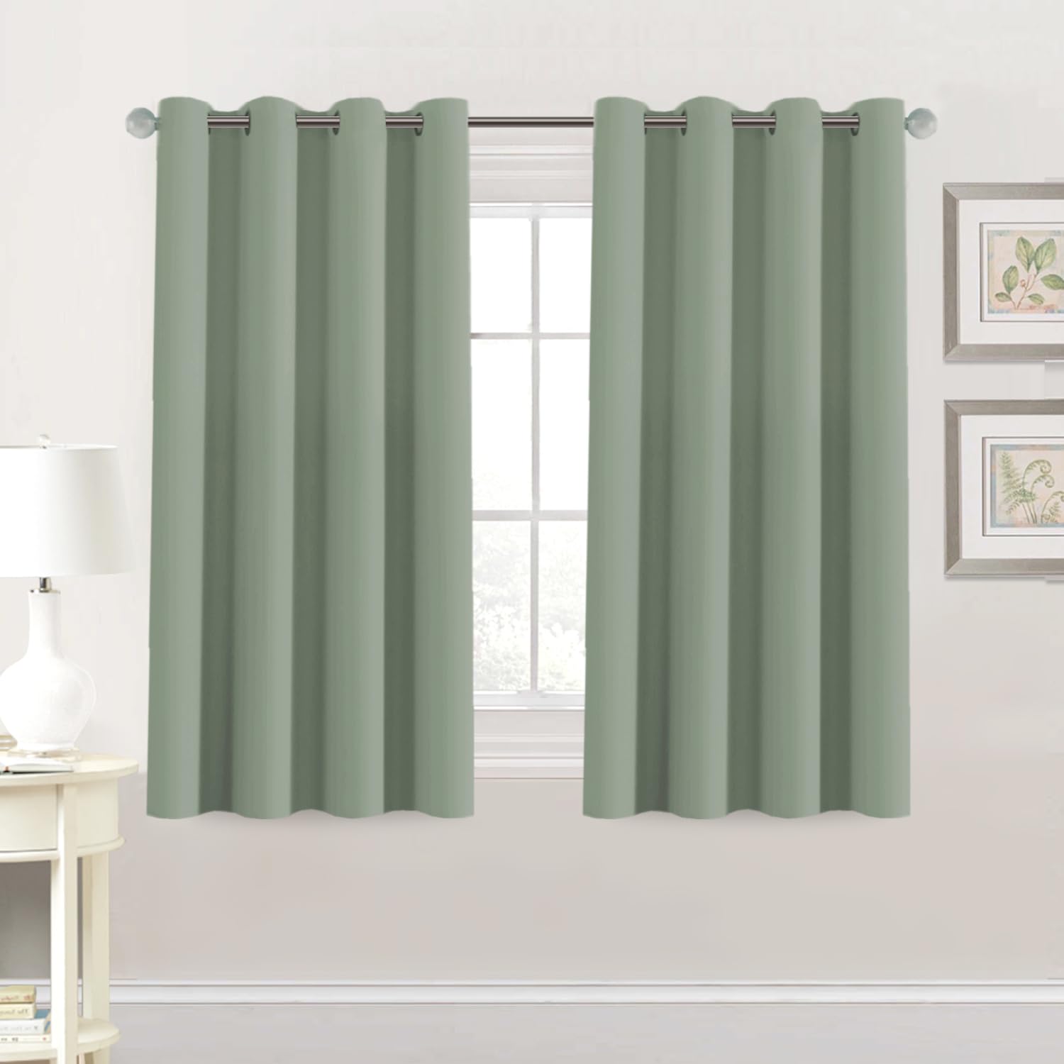 H.VERSAILTEX Blackout Patio Curtains 100 x 96 Inches for Sliding Door Extral Wide Blackout Curtain Panels Thermal Insulated Room Divider - Grommet Top, 8' Tall by 8.5' Wide - Jet Black
