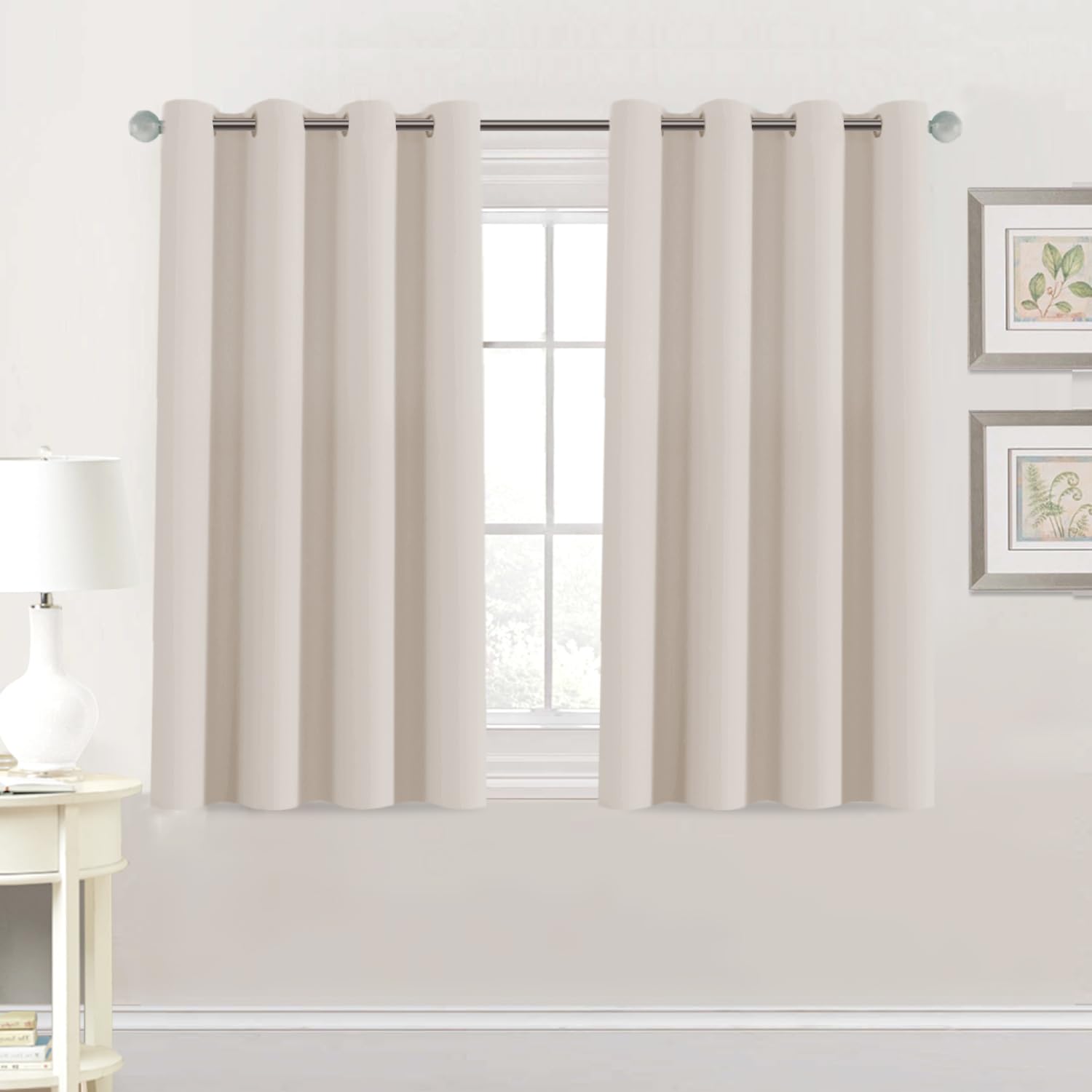 H.VERSAILTEX Blackout Patio Curtains 100 x 96 Inches for Sliding Door Extral Wide Blackout Curtain Panels Thermal Insulated Room Divider - Grommet Top, 8' Tall by 8.5' Wide - Jet Black
