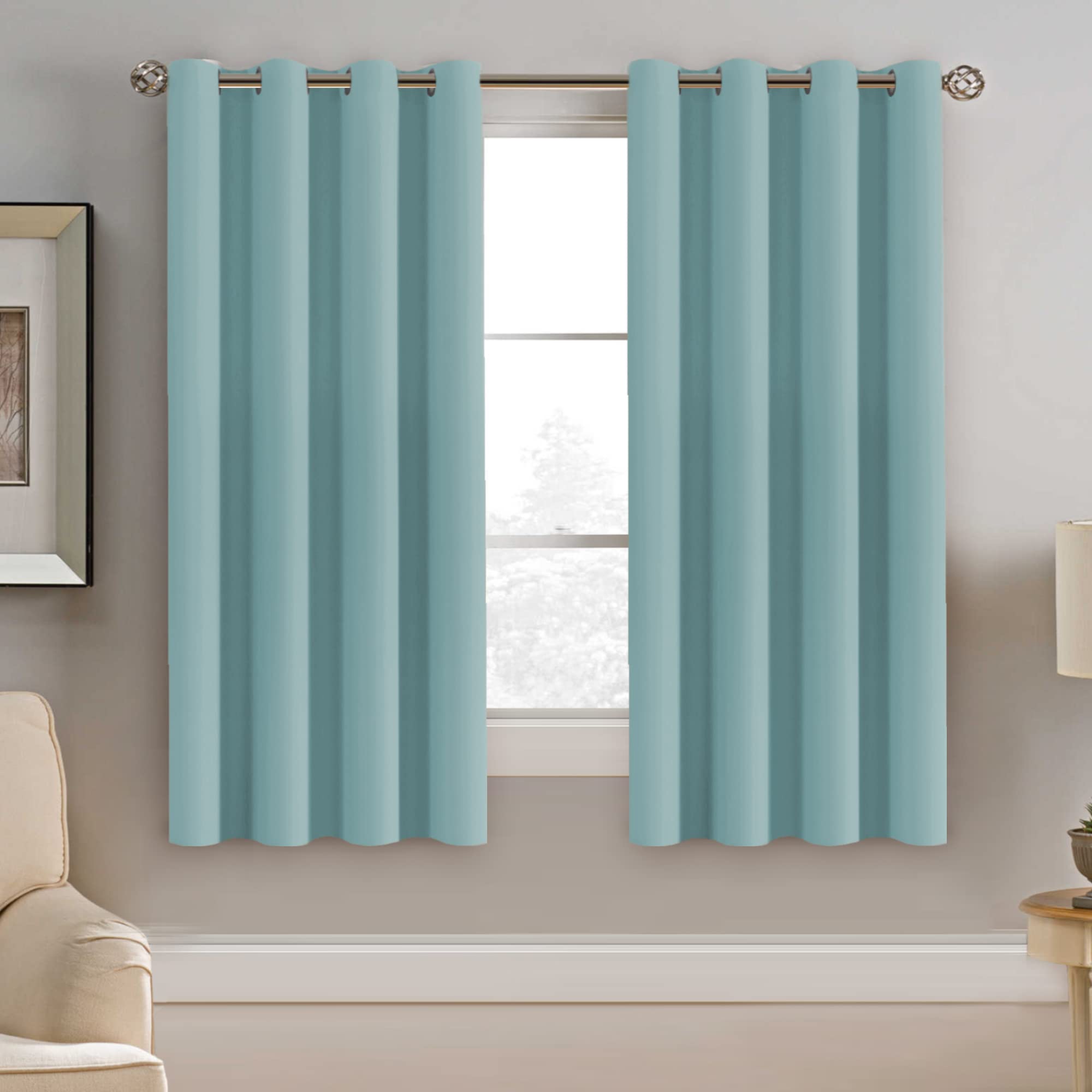 H.VERSAILTEX Blackout Patio Curtains 100 x 96 Inches for Sliding Door Extral Wide Blackout Curtain Panels Thermal Insulated Room Divider - Grommet Top, 8' Tall by 8.5' Wide - Jet Black