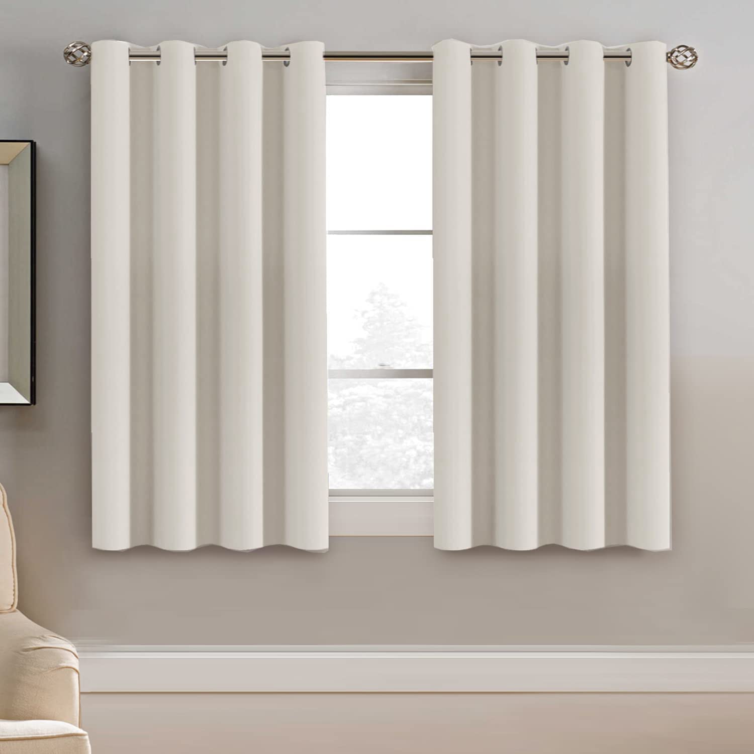 H.VERSAILTEX Blackout Patio Curtains 100 x 96 Inches for Sliding Door Extral Wide Blackout Curtain Panels Thermal Insulated Room Divider - Grommet Top, 8' Tall by 8.5' Wide - Jet Black