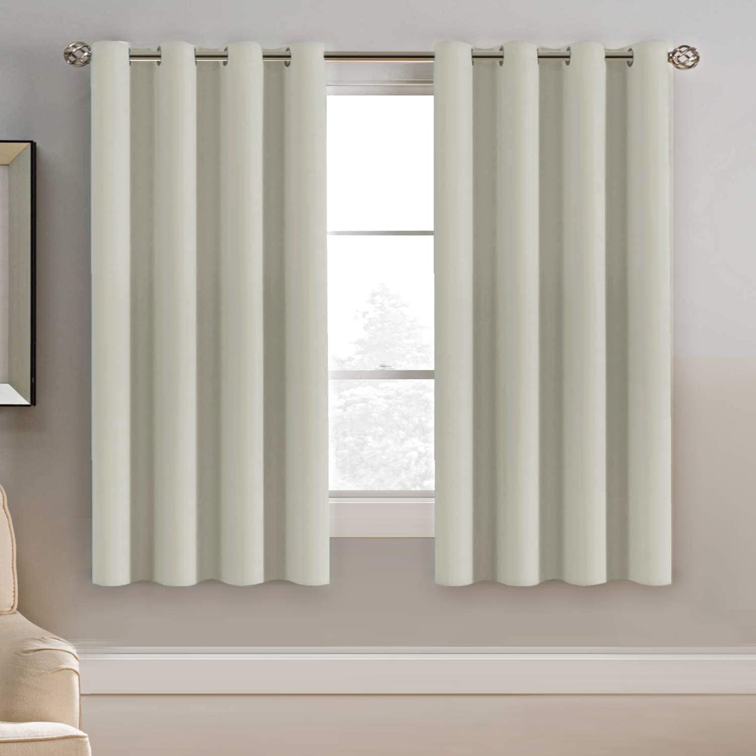 H.VERSAILTEX Blackout Patio Curtains 100 x 96 Inches for Sliding Door Extral Wide Blackout Curtain Panels Thermal Insulated Room Divider - Grommet Top, 8' Tall by 8.5' Wide - Jet Black