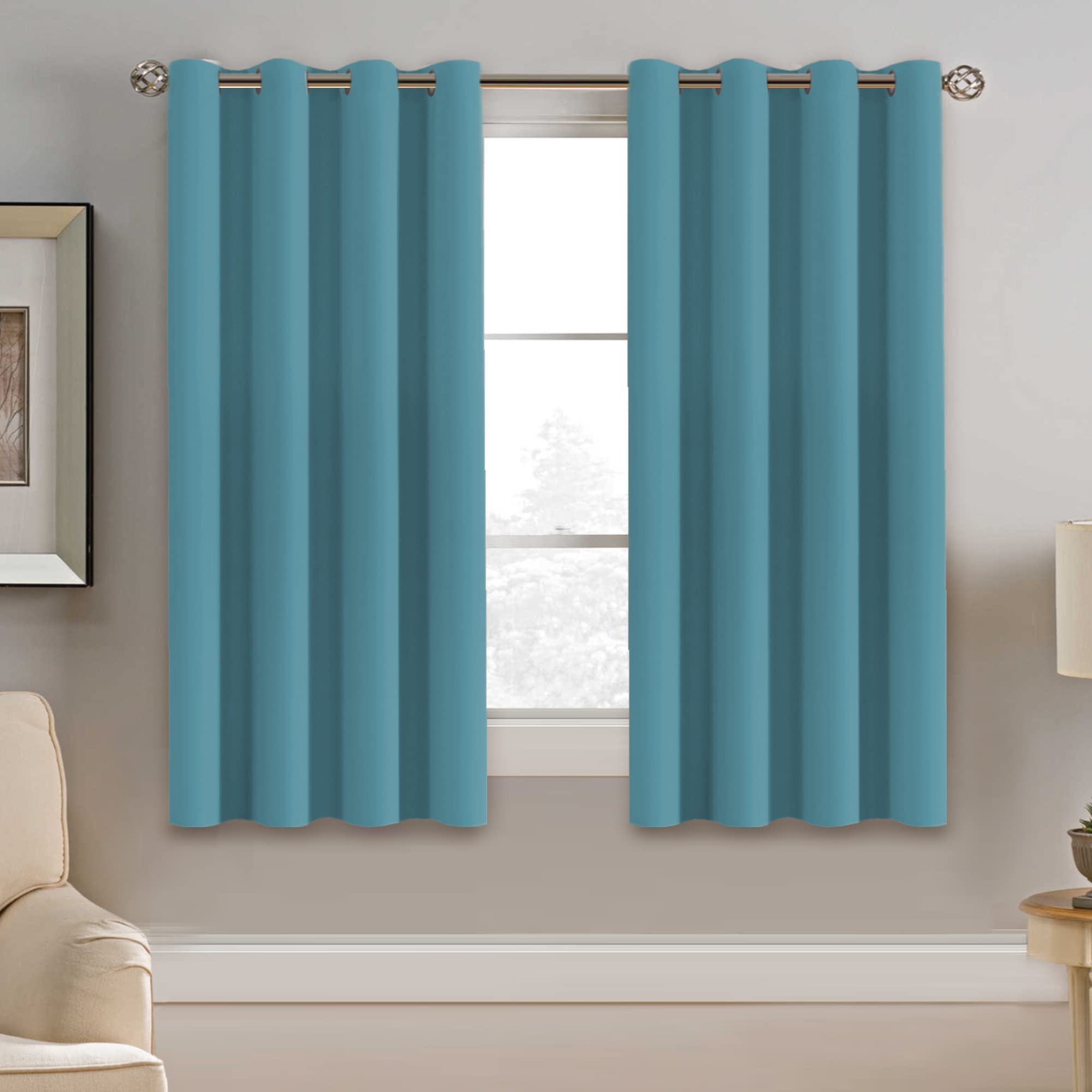 H.VERSAILTEX Blackout Patio Curtains 100 x 96 Inches for Sliding Door Extral Wide Blackout Curtain Panels Thermal Insulated Room Divider - Grommet Top, 8' Tall by 8.5' Wide - Jet Black