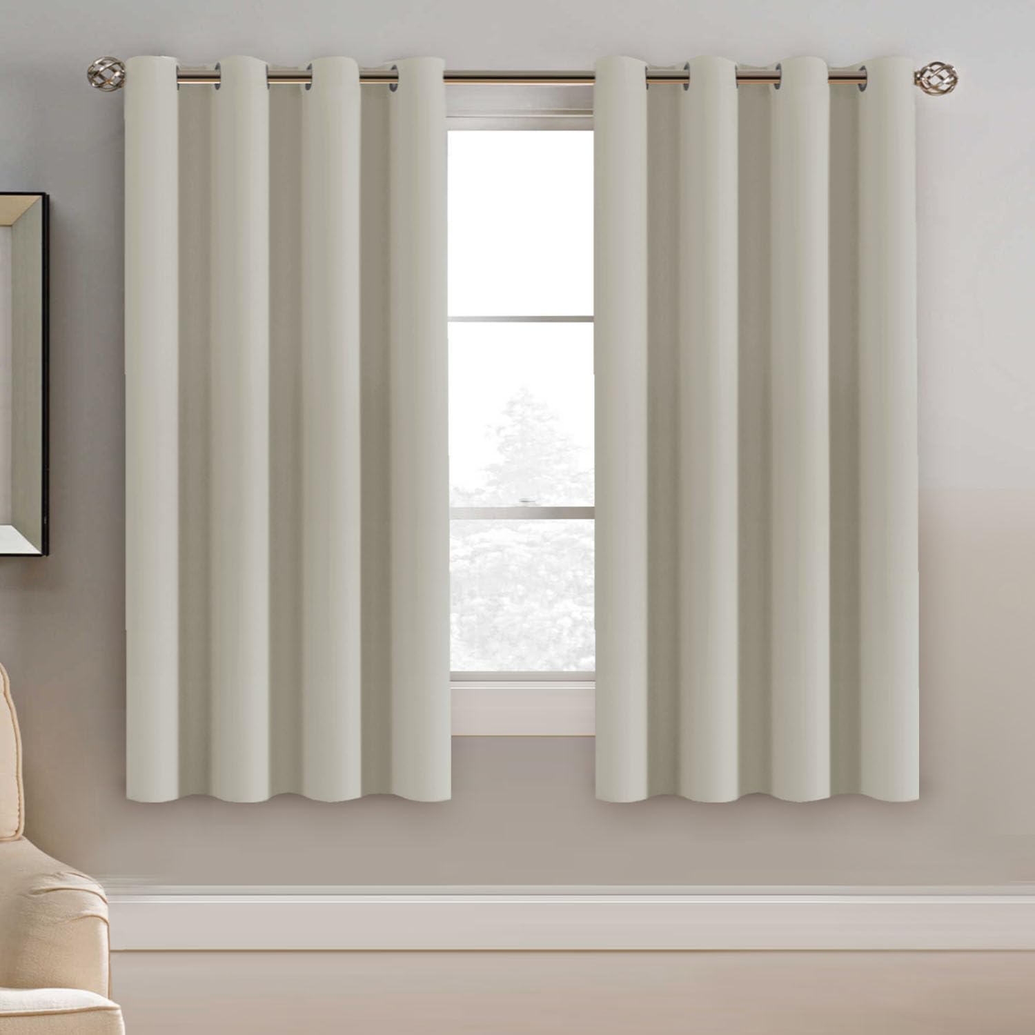 H.VERSAILTEX Blackout Patio Curtains 100 x 96 Inches for Sliding Door Extral Wide Blackout Curtain Panels Thermal Insulated Room Divider - Grommet Top, 8' Tall by 8.5' Wide - Jet Black