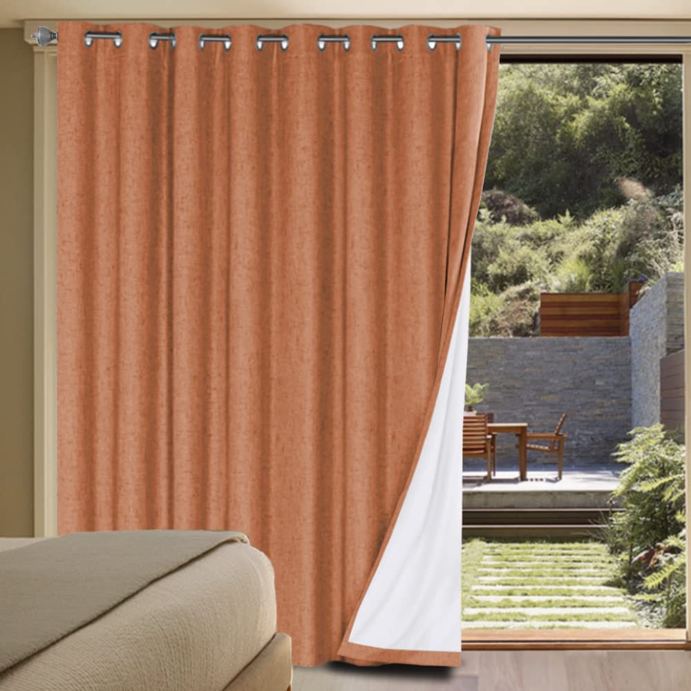 H.VERSAILTEX 100% Blackout Curtains Ivory, Linen Blackout Curtains 96 inch Curtains 2 Panel Set, Elegant Curtain for Bedroom Grommet Drapes for Living Room