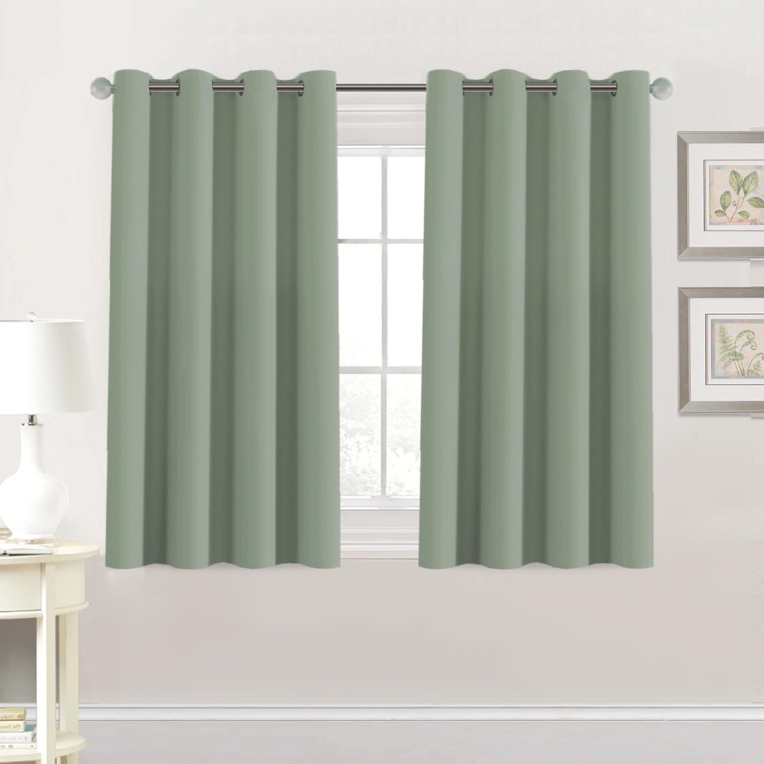H.VERSAILTEX Blackout Patio Curtains 100 x 96 Inches for Sliding Door Extral Wide Blackout Curtain Panels Thermal Insulated Room Divider - Grommet Top, 8' Tall by 8.5' Wide - Jet Black