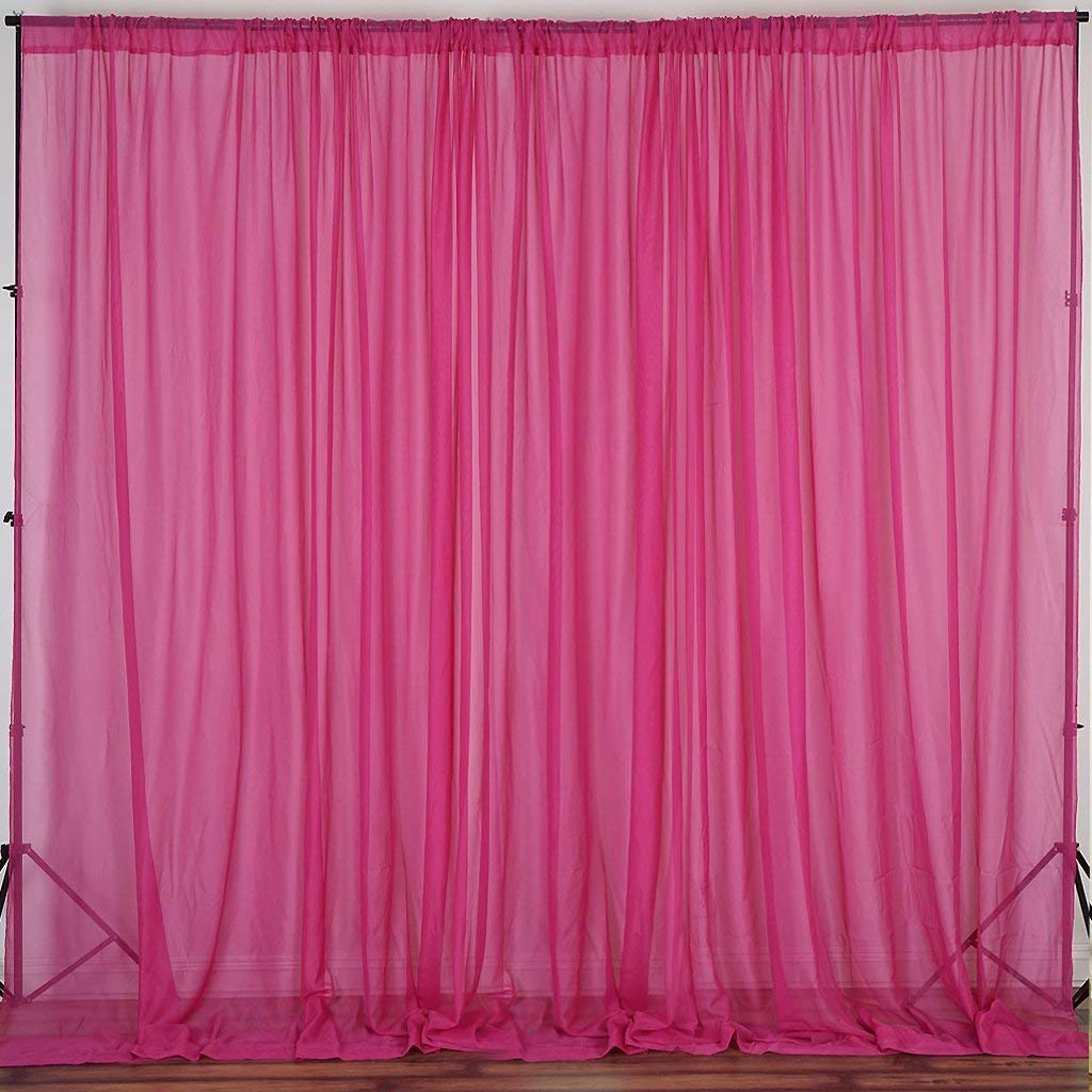 AK TRADING CO. 120" Wide (10Ft Wide) IFR Sheer Voile Drape Panels for Backdrop, Wedding Events, Ceiling Drapes, Event Masking, & Decor - Select from 6ft to 50ft Length. (10 feet x 16 feet, White)