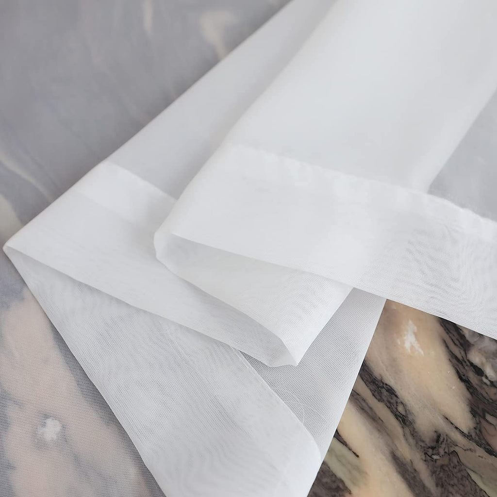 L&TEC Window White Sheer Curtains 84 Inches Long 2 Panels Sheer White Curtain Clear Basic Rod Pocket Panel Other Beige Grey Purple Pink 63 72 95 108 Inch Bedroom Children Living Room Yard Kitchen