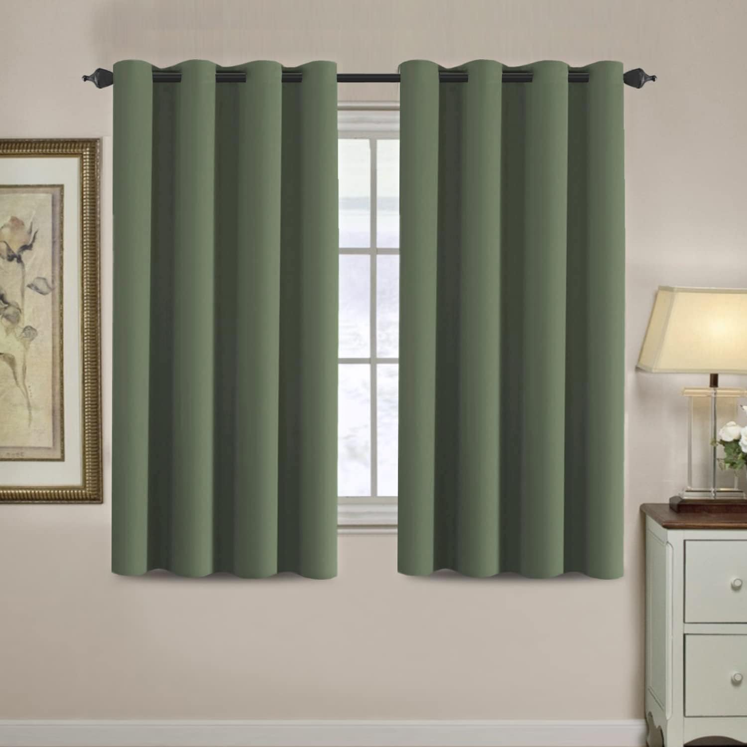 H.VERSAILTEX Blackout Patio Curtains 100 x 96 Inches for Sliding Door Extral Wide Blackout Curtain Panels Thermal Insulated Room Divider - Grommet Top, 8' Tall by 8.5' Wide - Jet Black