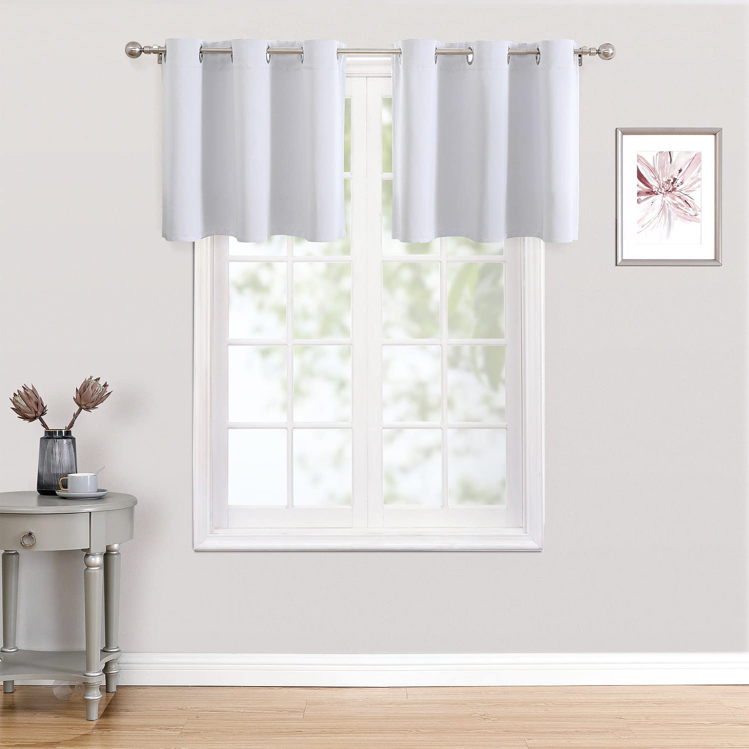 ChrisDowa Grommet Blackout Curtains for Bedroom and Living Room - 2 Panels Set Thermal Insulated Room Darkening Curtains (Dark Grey, 42 x 63 Inch)